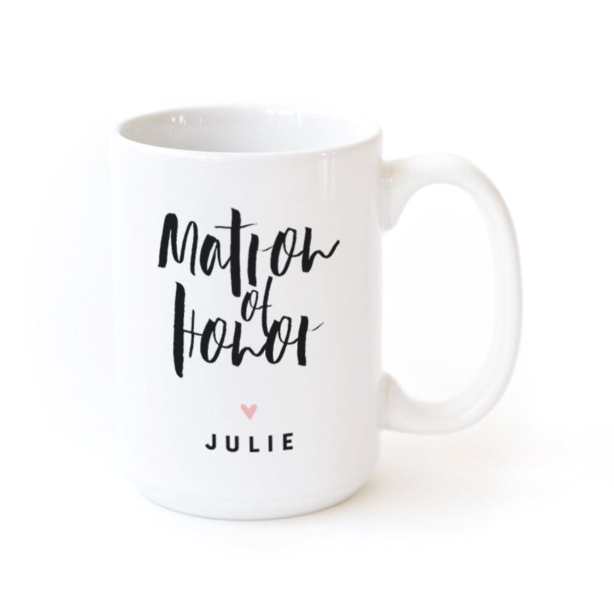 Matron of Honor Personalized Coffee Mug by The Cotton & Canvas Co.