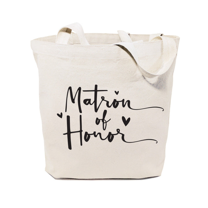 Matron of Honor Wedding Cotton Canvas Tote Bag by The Cotton & Canvas Co.