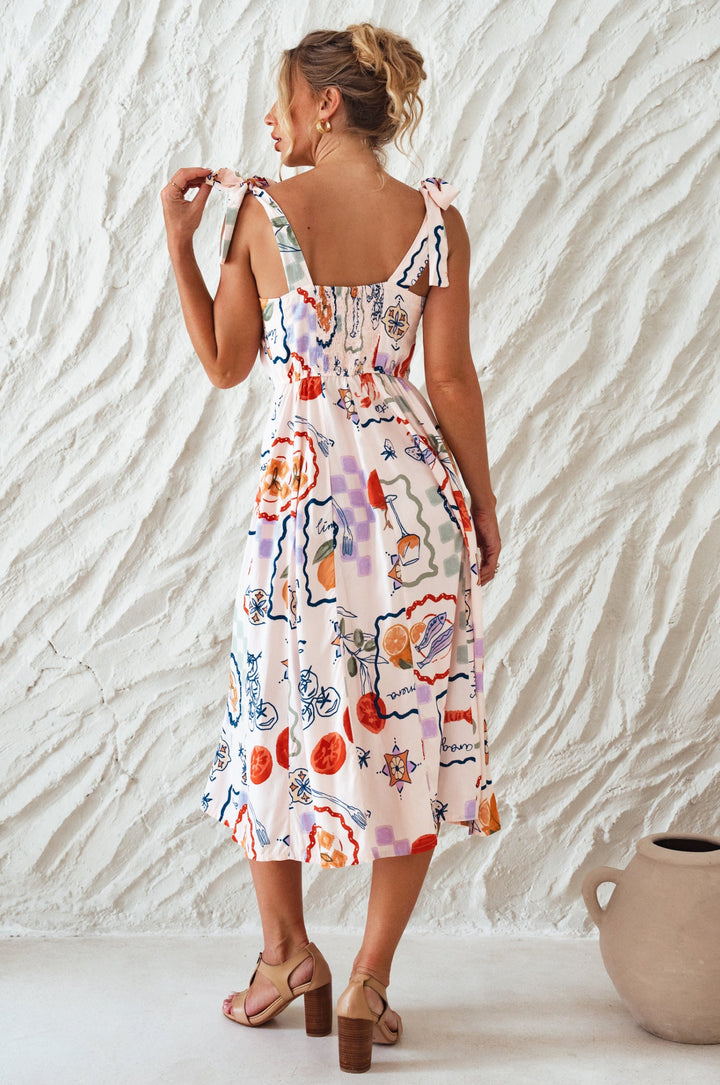 Mia Vita Button Down Dress With Ties by Bali ELF