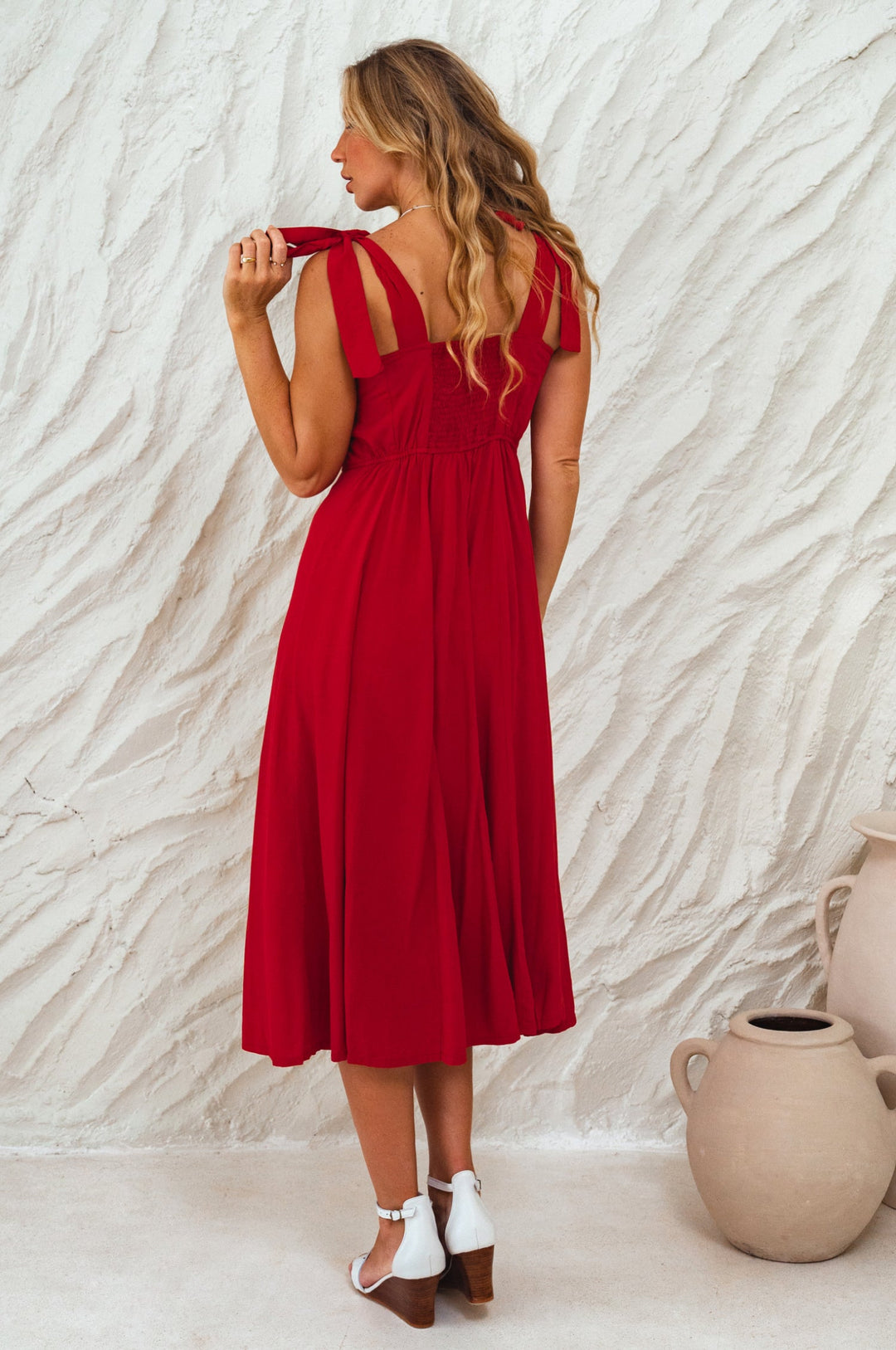 Mia Vita Button Down Dress With Ties by Bali ELF