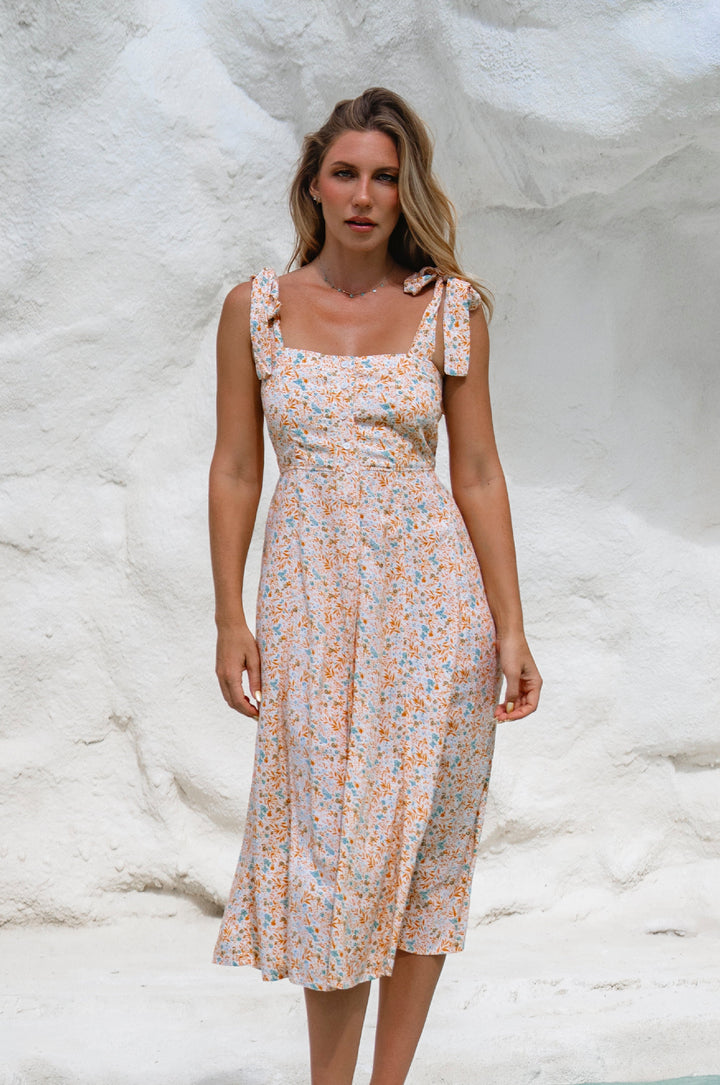 Mia Vita Button Down Dress With Ties by Bali ELF