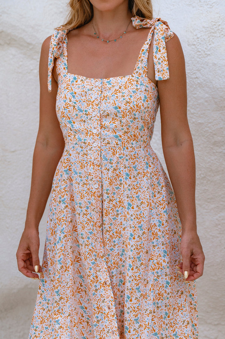 Mia Vita Button Down Dress With Ties by Bali ELF