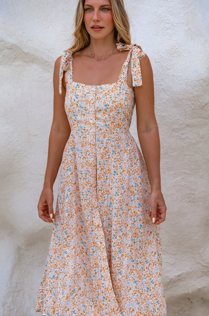 Mia Vita Button Down Dress With Ties by Bali ELF