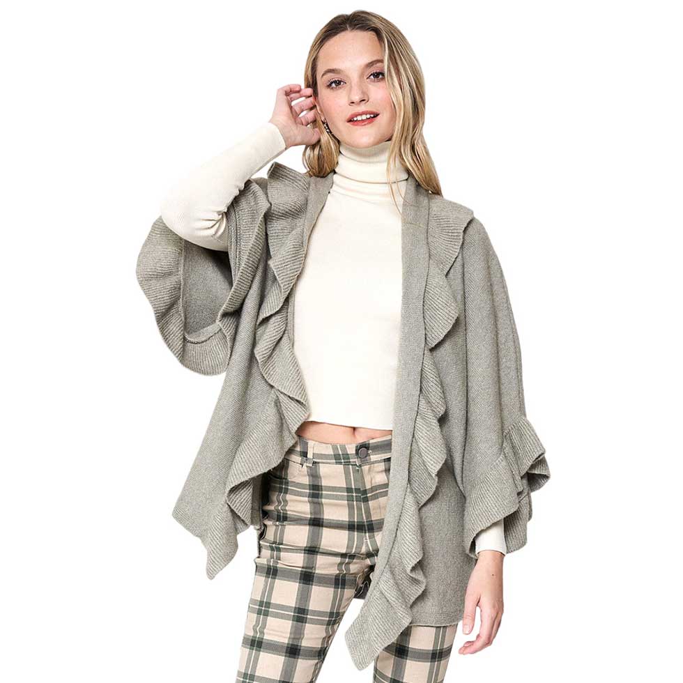 Ruffle Knit Cardigan by Madeline Love