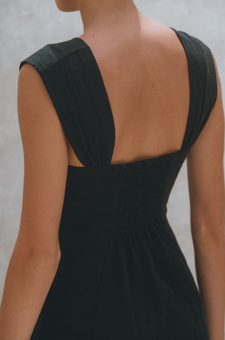 Mira Linen Midi Dress by Bali Lane