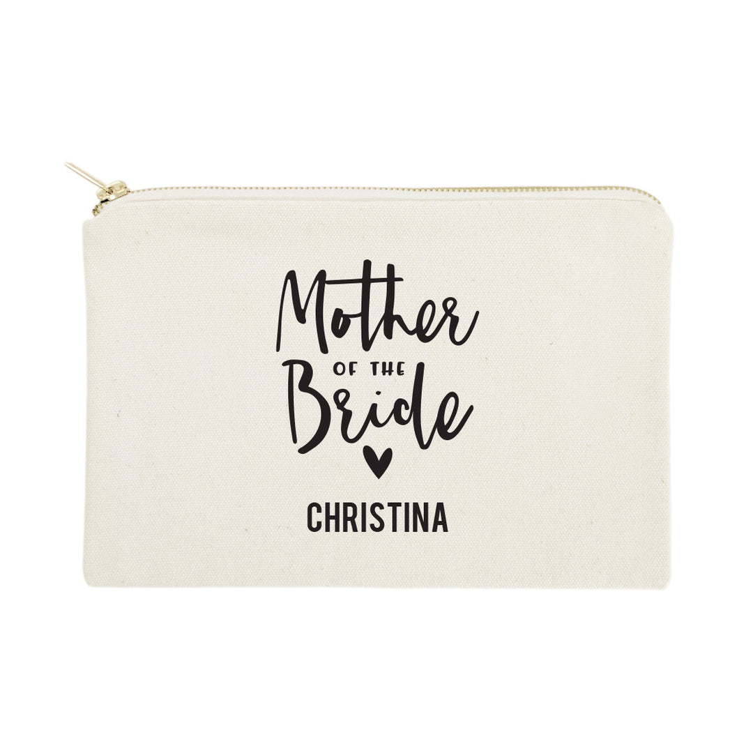 Personalized Mother of the Bride Cotton Canvas Cosmetic Bag by The Cotton & Canvas Co.