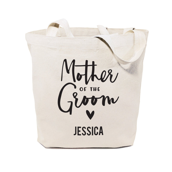 Mother of the Groom Personalized Wedding Cotton Canvas Tote Bag by The Cotton & Canvas Co.