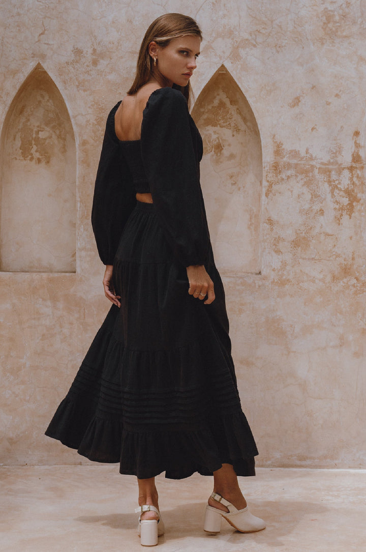 Mumbai Maxi Linen Skirt by Bali Lane