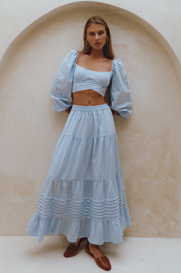 Mumbai Maxi Linen Skirt by Bali Lane