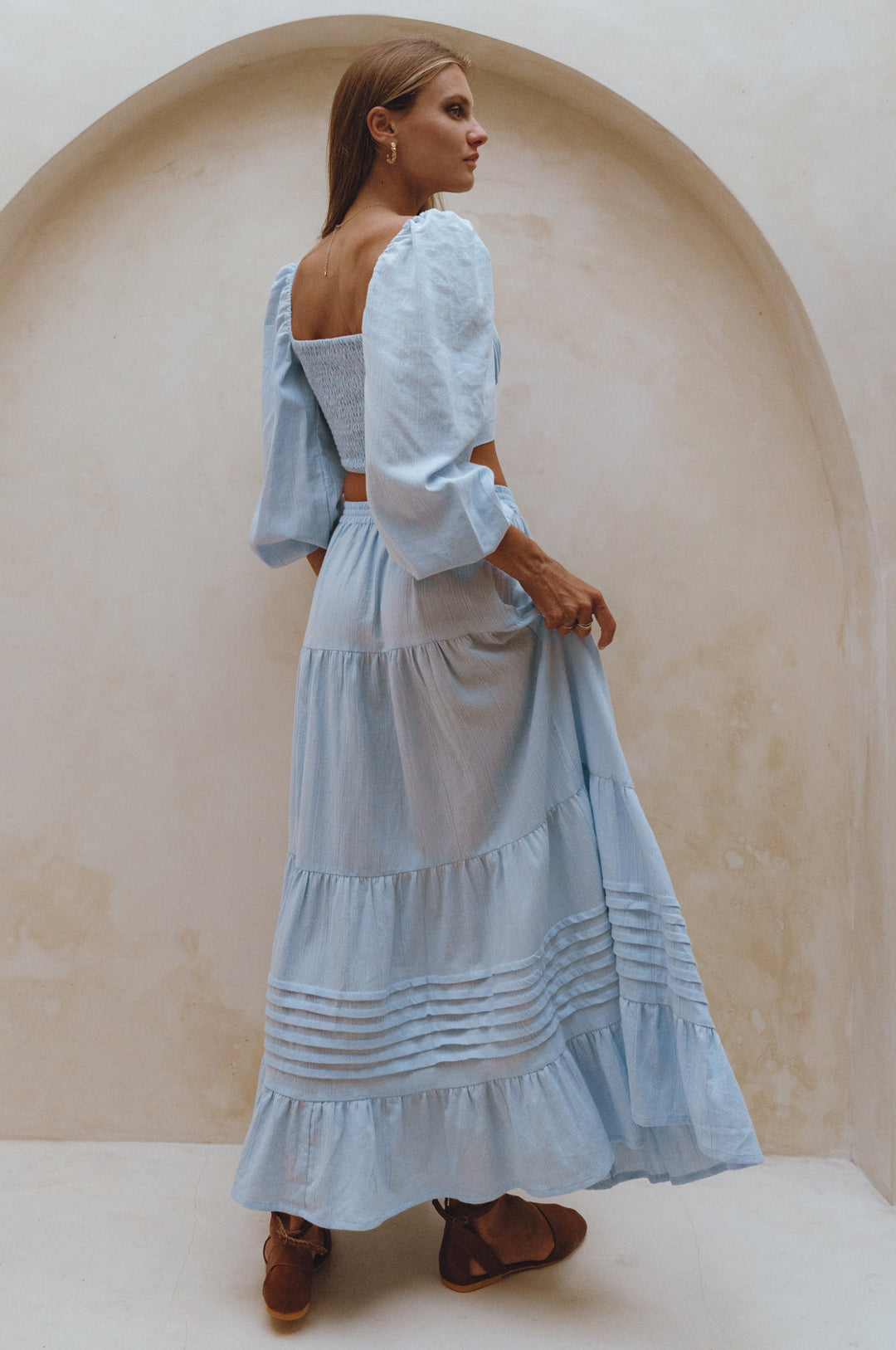 Mumbai Maxi Linen Skirt by Bali Lane
