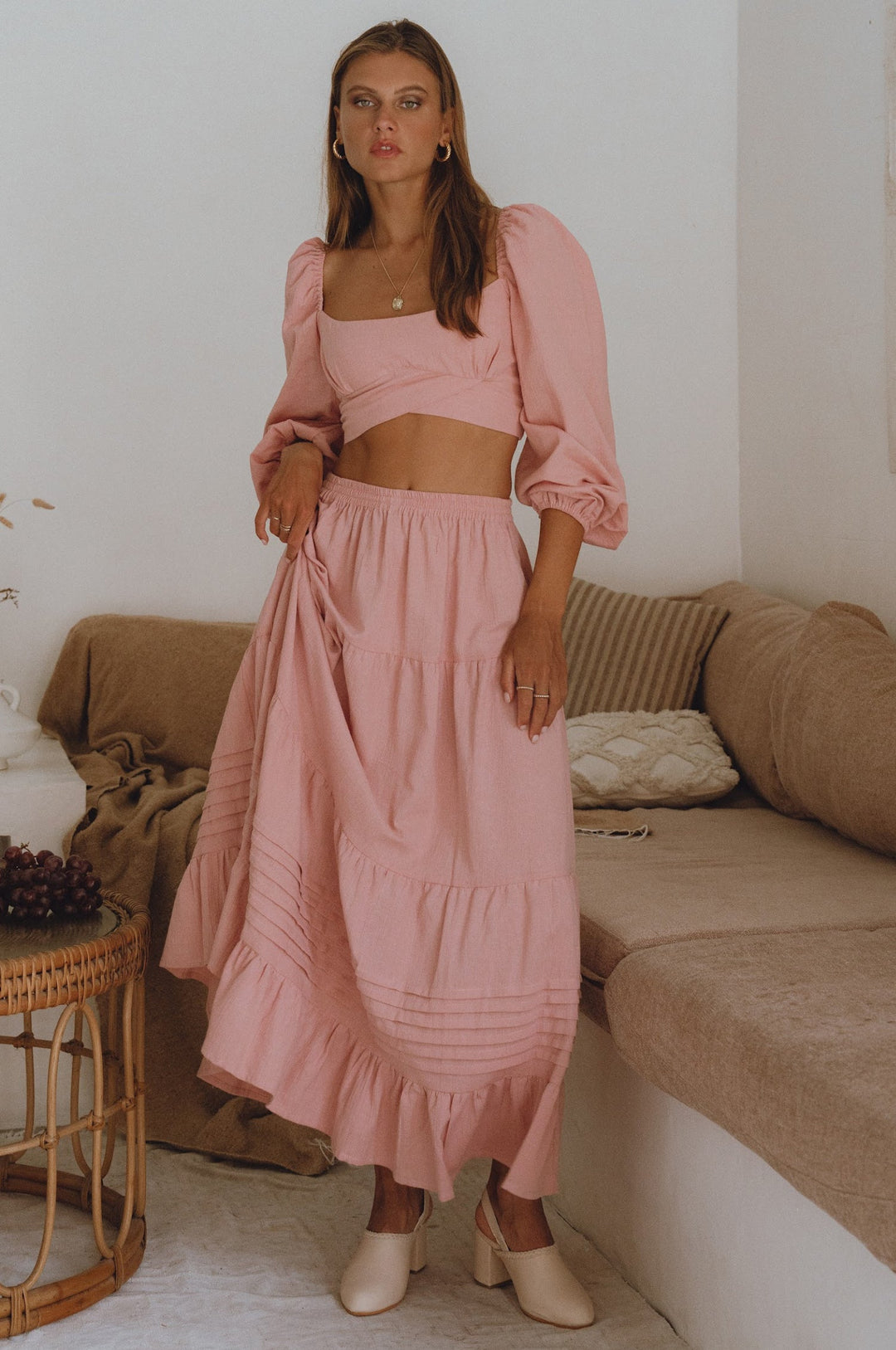 Mumbai Maxi Linen Skirt by Bali Lane