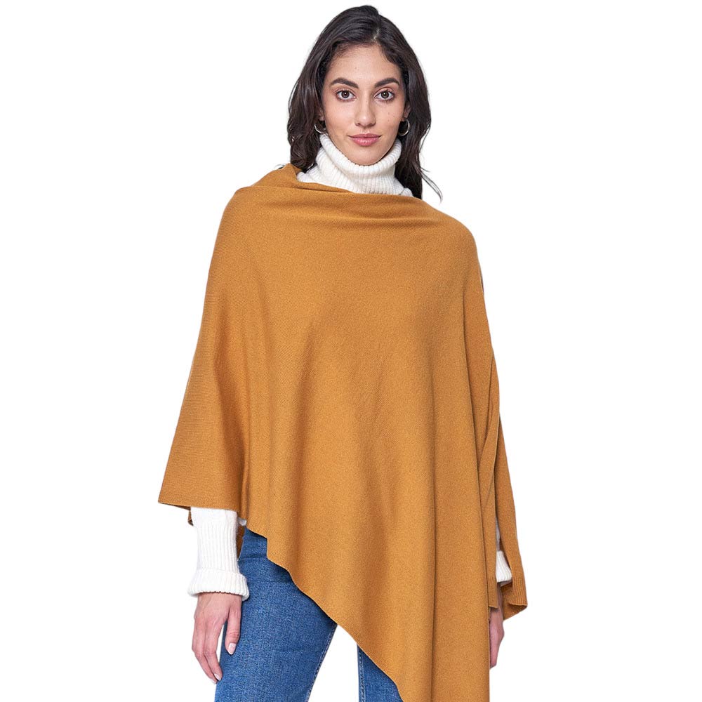 Solid Scarf Poncho by Madeline Love