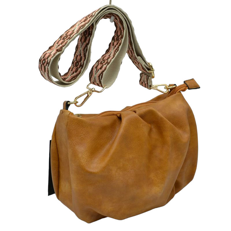 Vegan Leather Crossbody Bag with Guitar Strap by Madeline Love