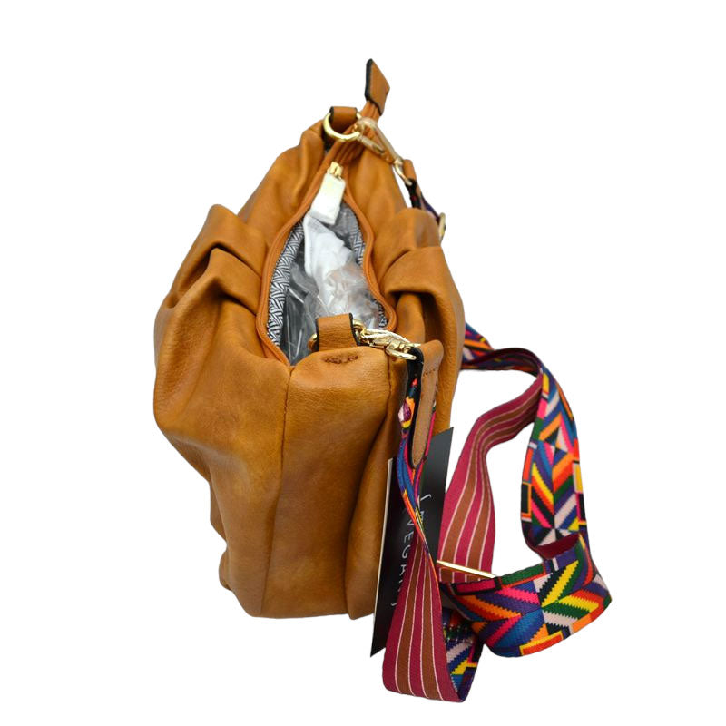 Vegan Leather Crossbody Bag with Guitar Strap by Madeline Love