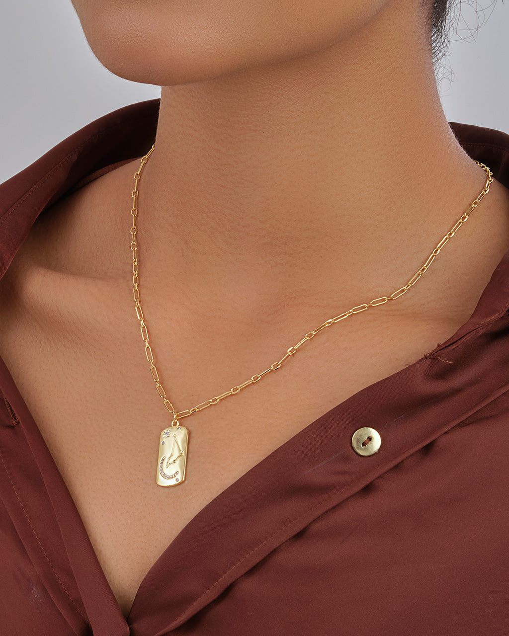 Constellation Dog Tag Pendant Necklace