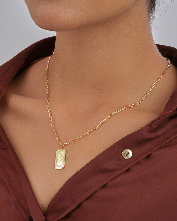 Constellation Dog Tag Pendant Necklace