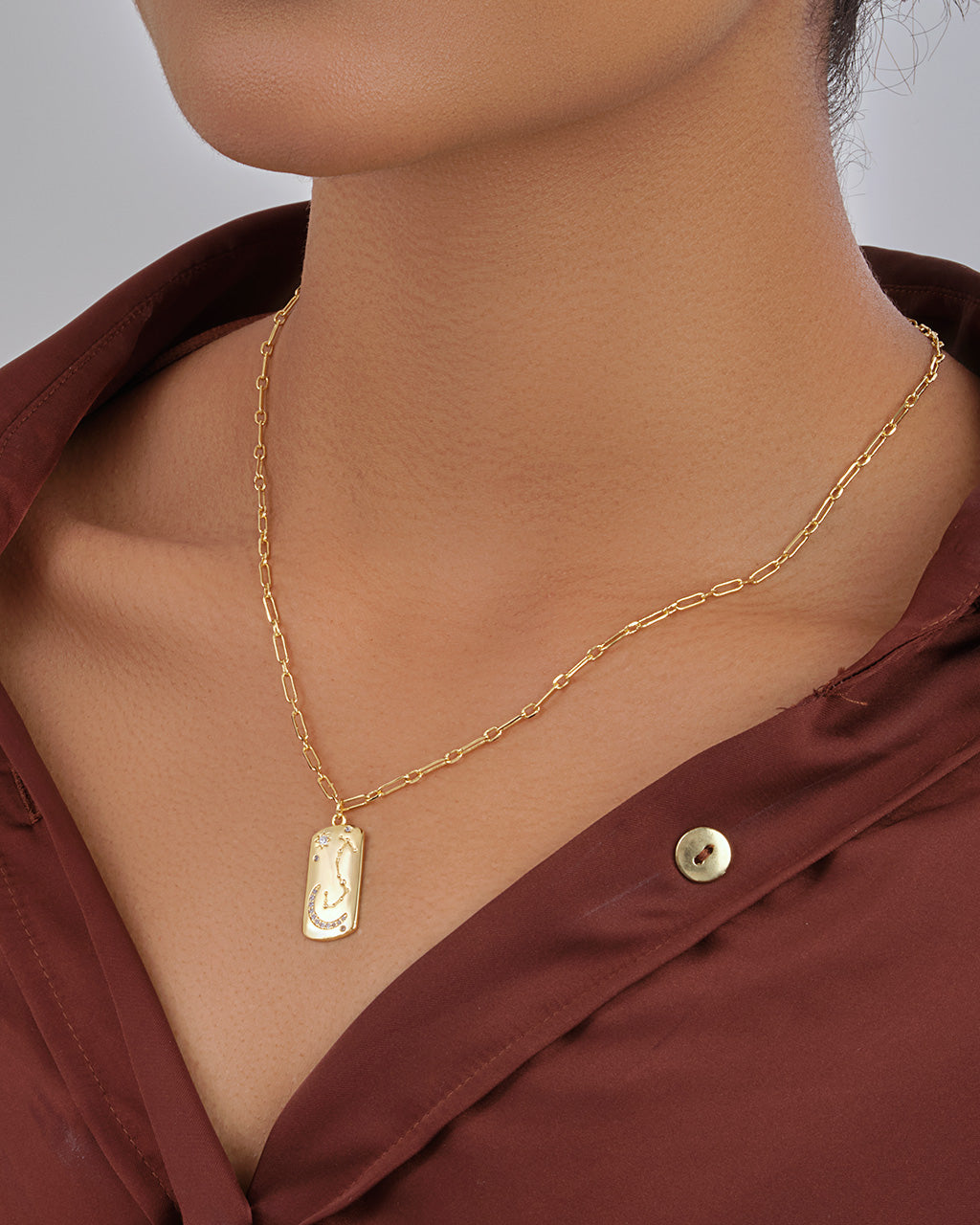 Constellation Dog Tag Pendant Necklace