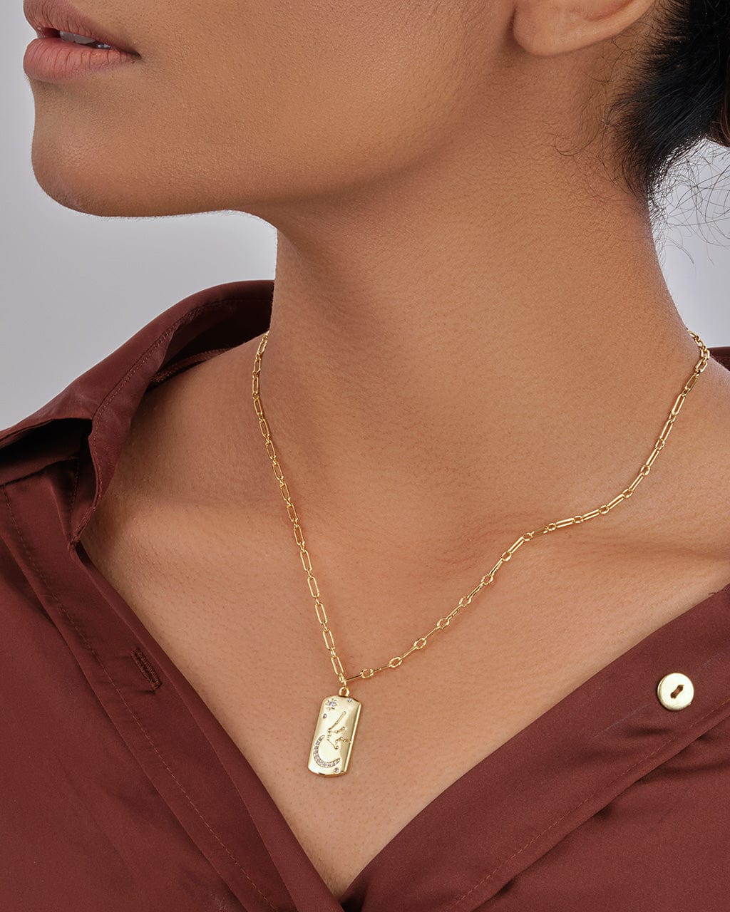 Constellation Dog Tag Pendant Necklace