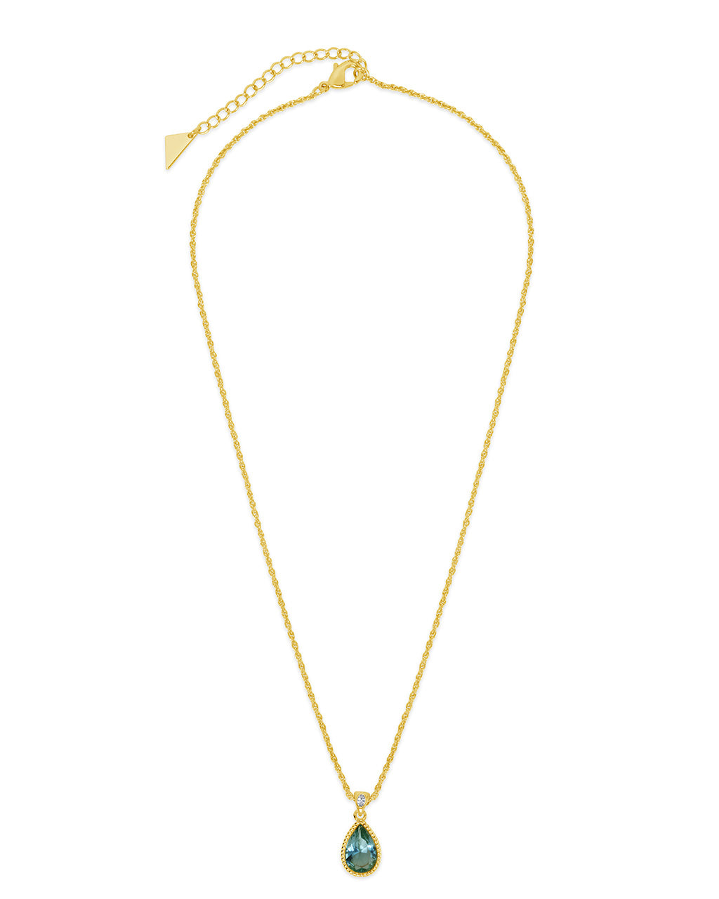 Ciana CZ Teardrop Pendant Necklace by Sterling Forever