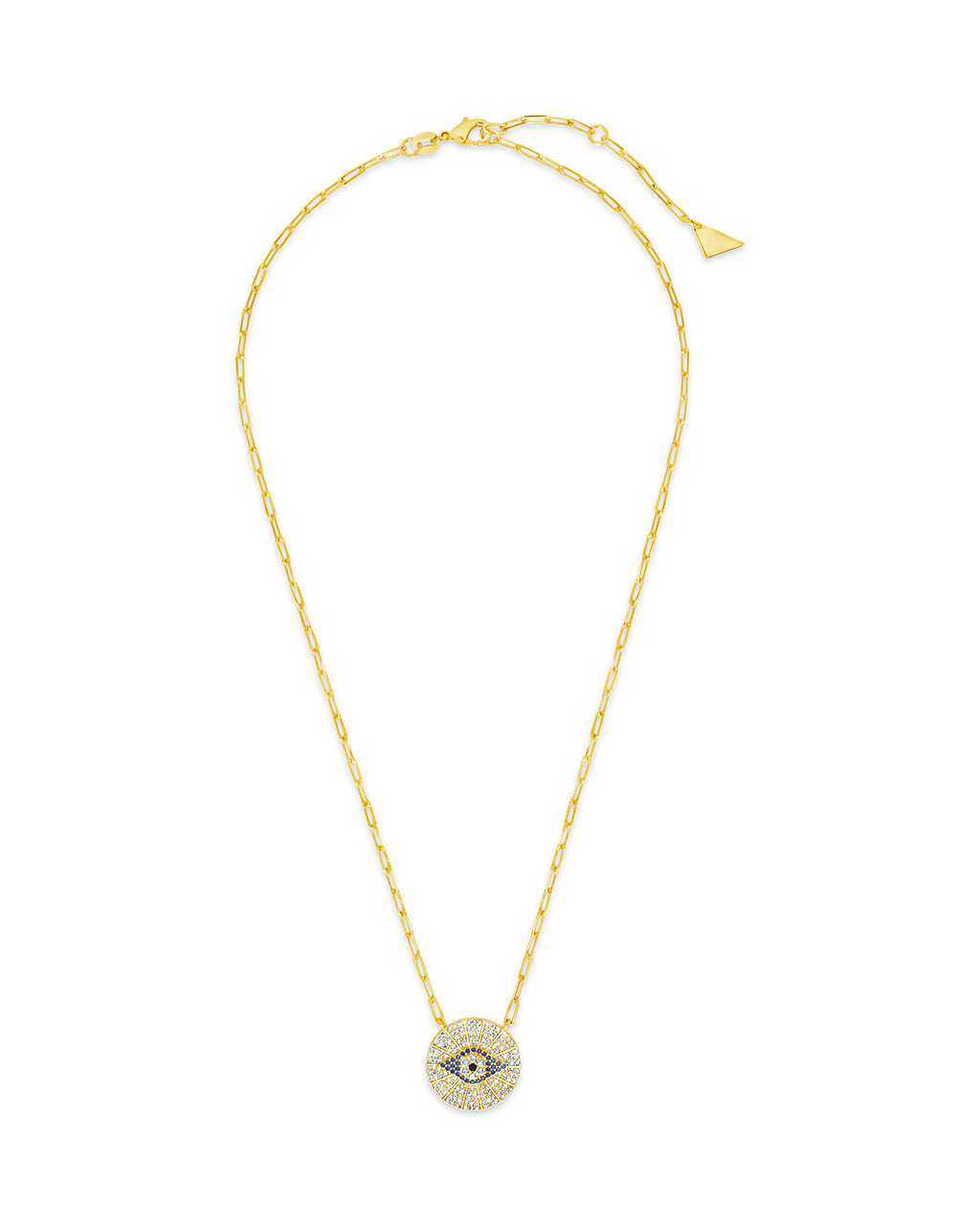 Evil Eye Disk Pendant Necklace