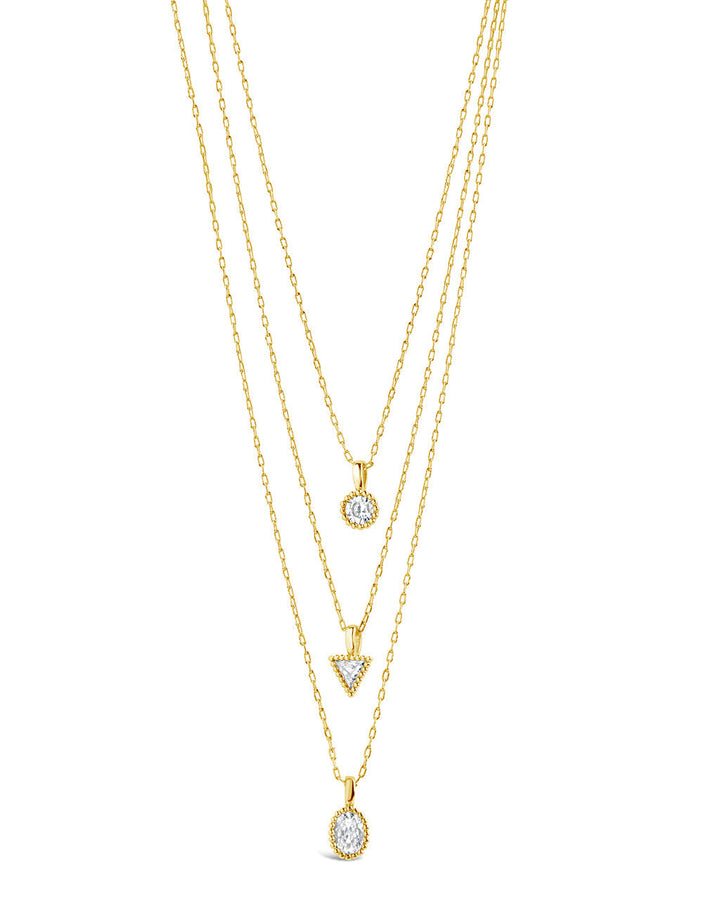 Julie CZ & Layered Chain Necklace by Sterling Forever