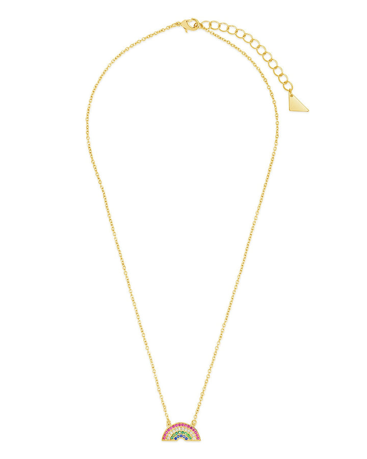 Rainbow CZ Pendant Necklace