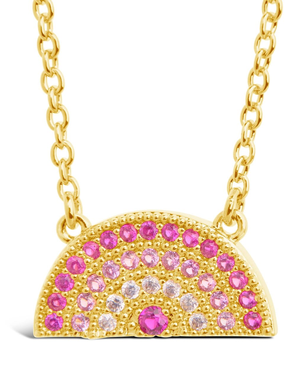 Rainbow CZ Pendant Necklace