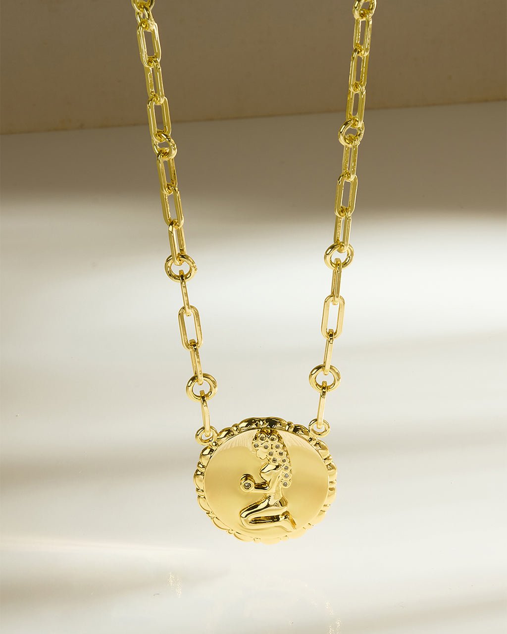 Zodiac Link Pendant Necklace