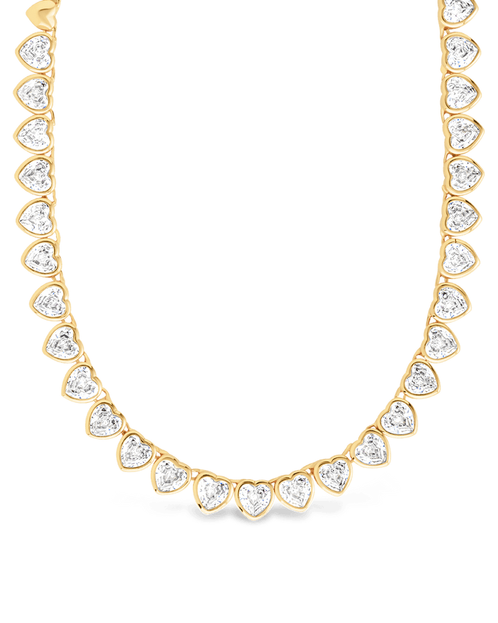 Stephanie Heart CZ Tennis Necklace