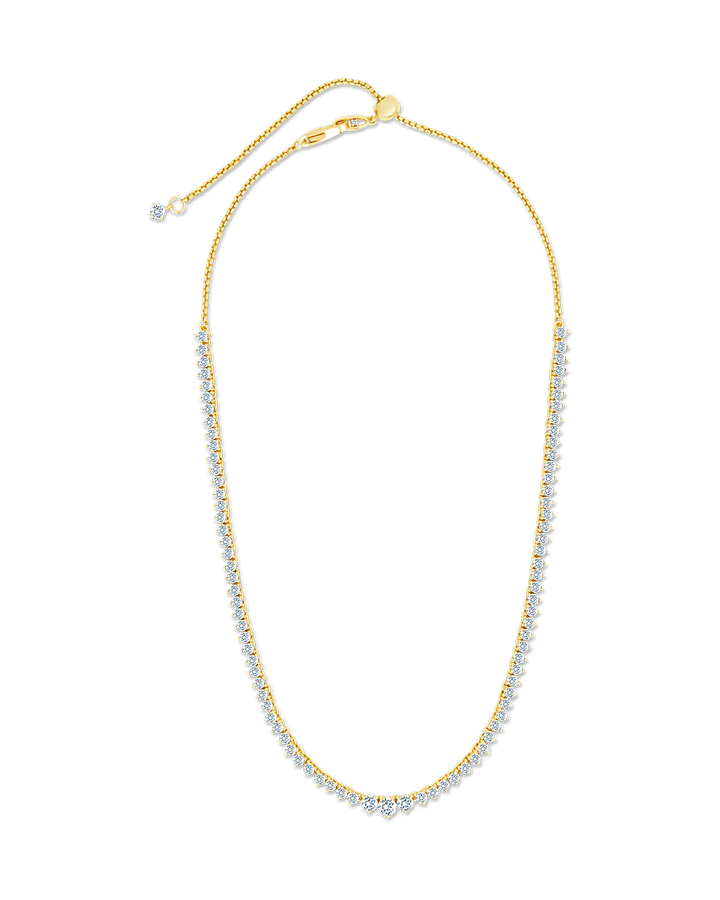 Tatum Adjustable CZ Tennis Necklace