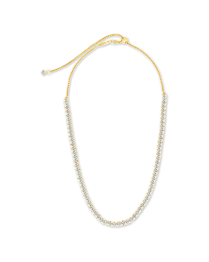 Brette Adjustable CZ Tennis Necklace