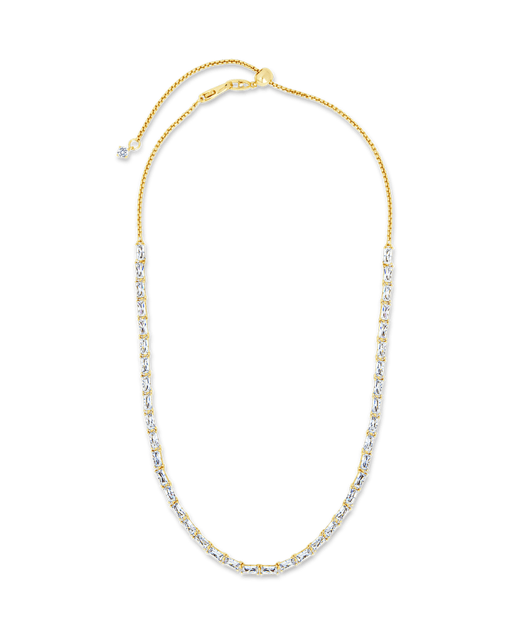 Blanche Adjustable CZ Tennis Necklace