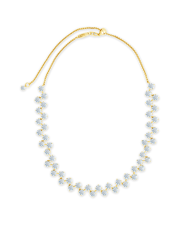 Carson Adjustable CZ Tennis Bolo Necklace