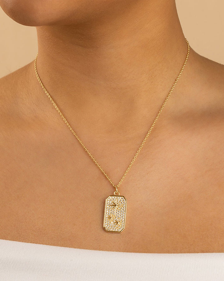 North Star Pendant - Pave CZ