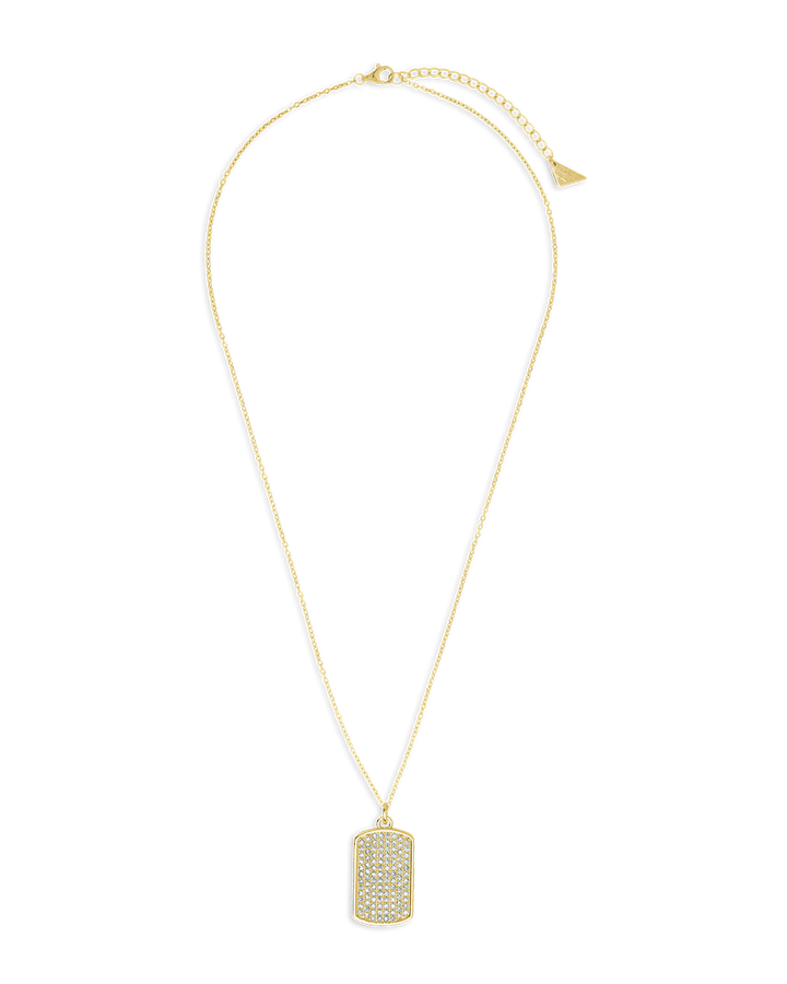 Rounded-edge Rectangle Pave CZ Pendant