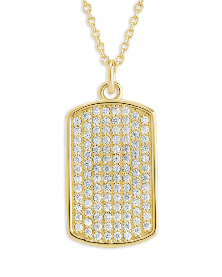 Rounded-edge Rectangle Pave CZ Pendant