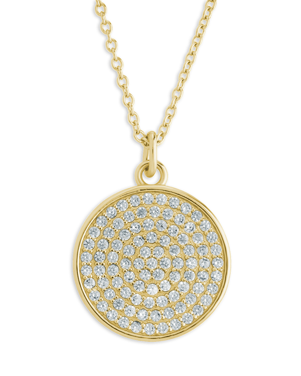 Circle Pave CZ Pendant