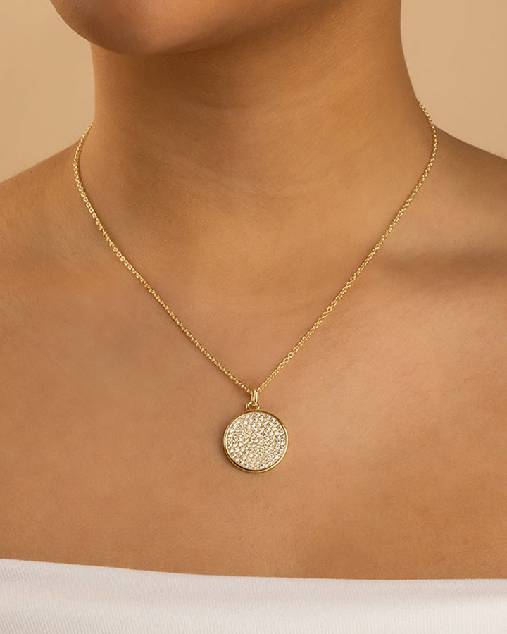 Circle Pave CZ Pendant