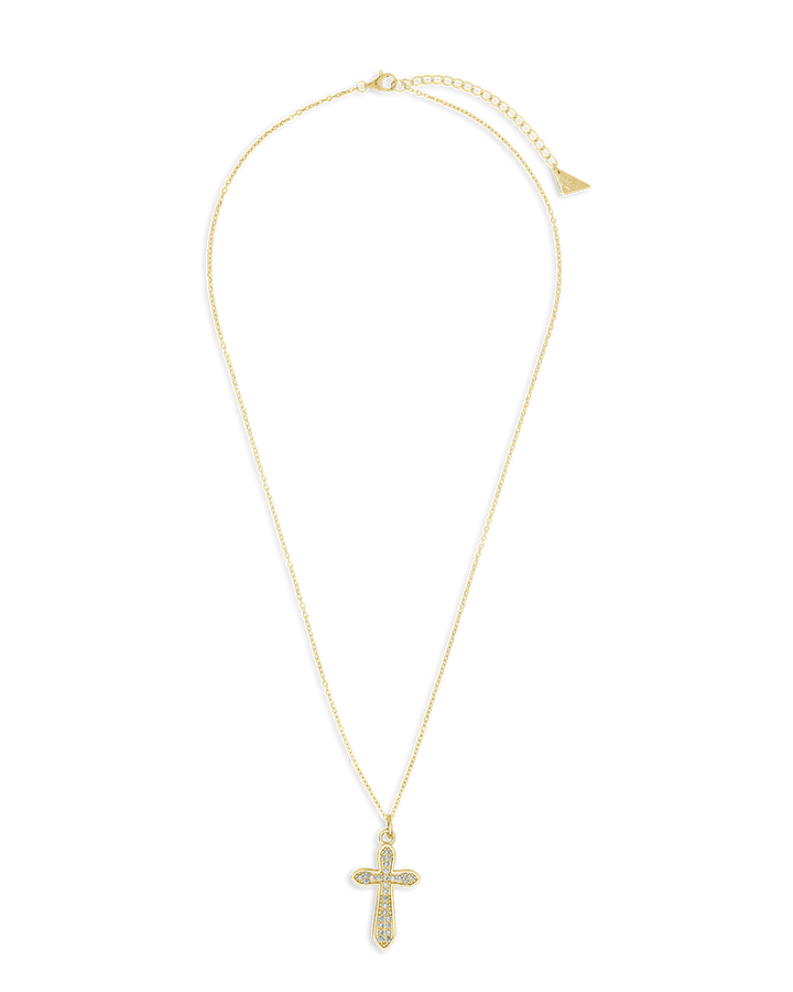 Pave CZ Cross Pendant