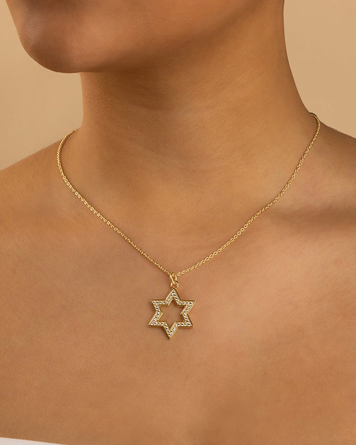 Star of David Pendant - Pave CZ
