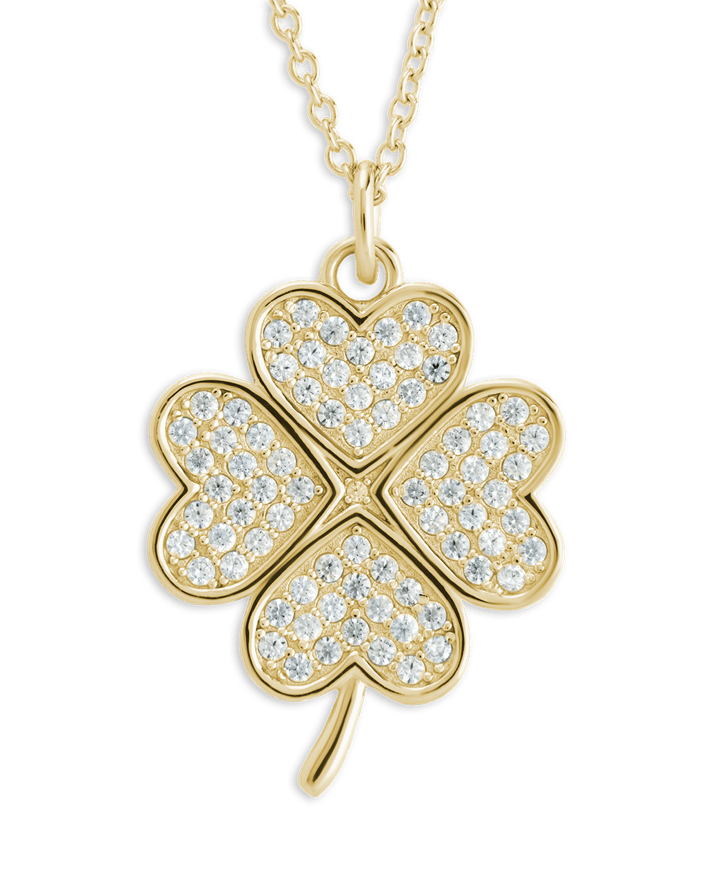 Shamrock Pendant - Pave CZ