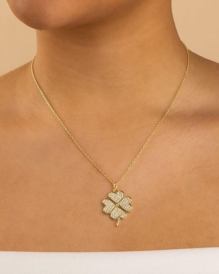 Shamrock Pendant - Pave CZ