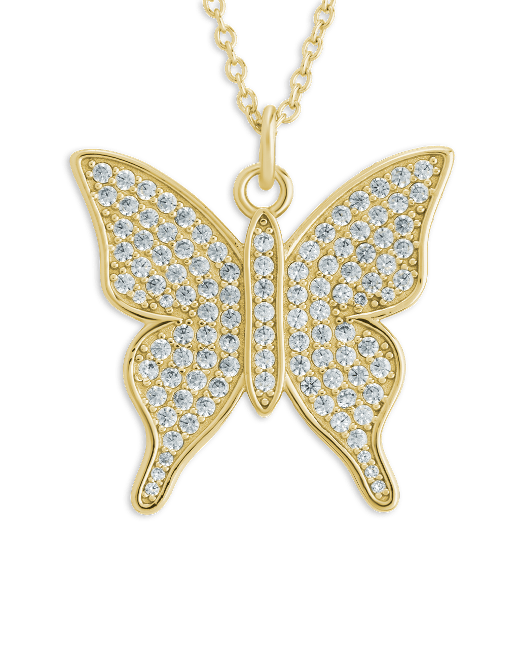 Butterfly CZ Pave Pendant