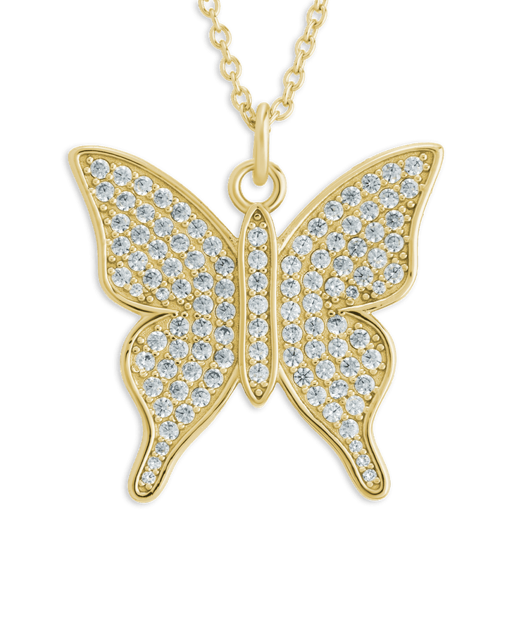Butterfly CZ Pave Pendant