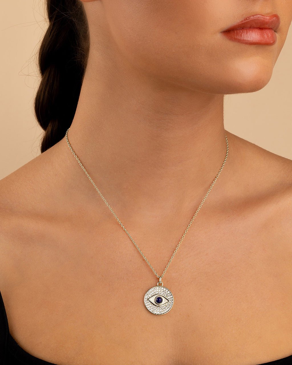 Evil Eye Pave CZ Pendant