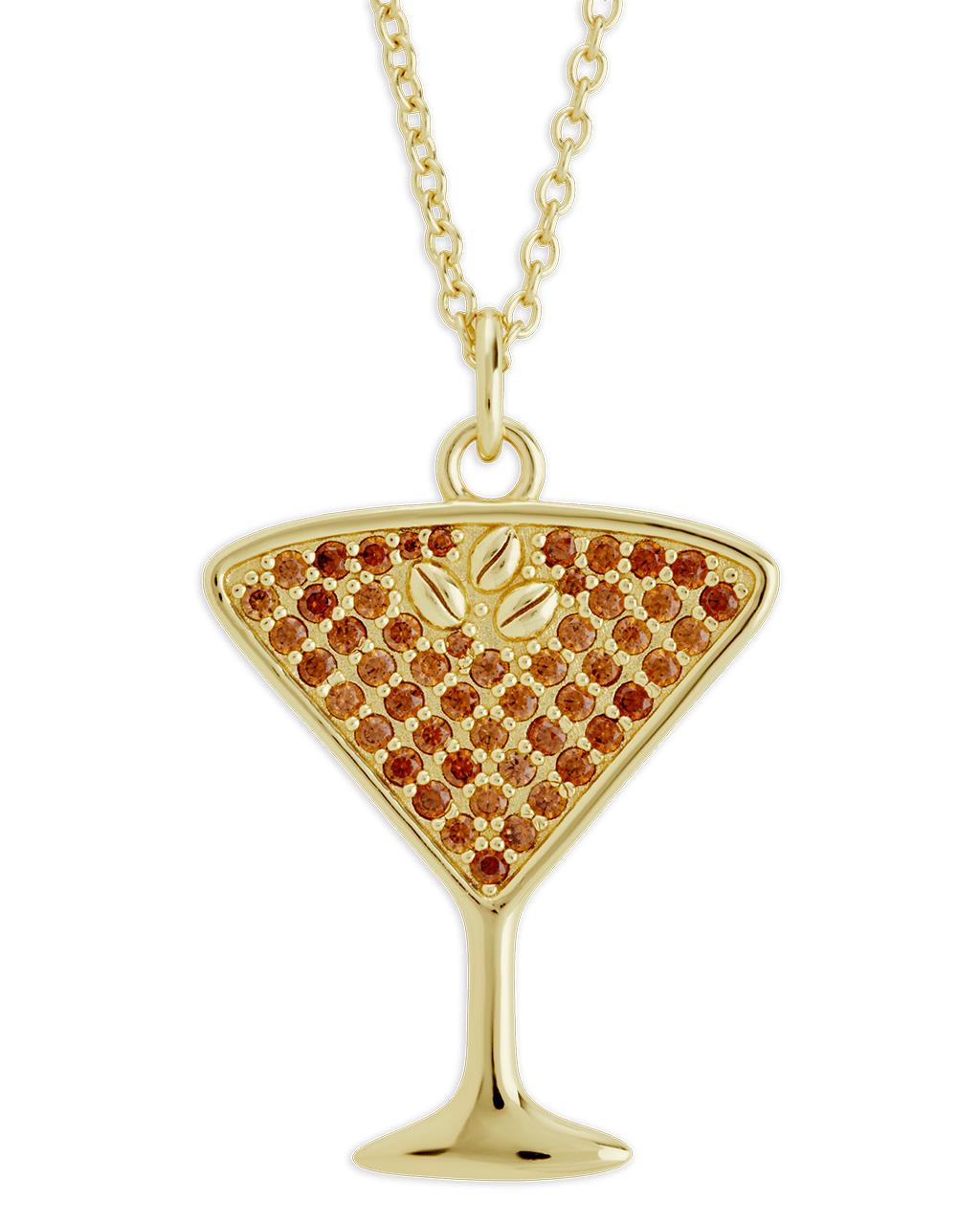 Espresso Martini Pave CZ Pendant