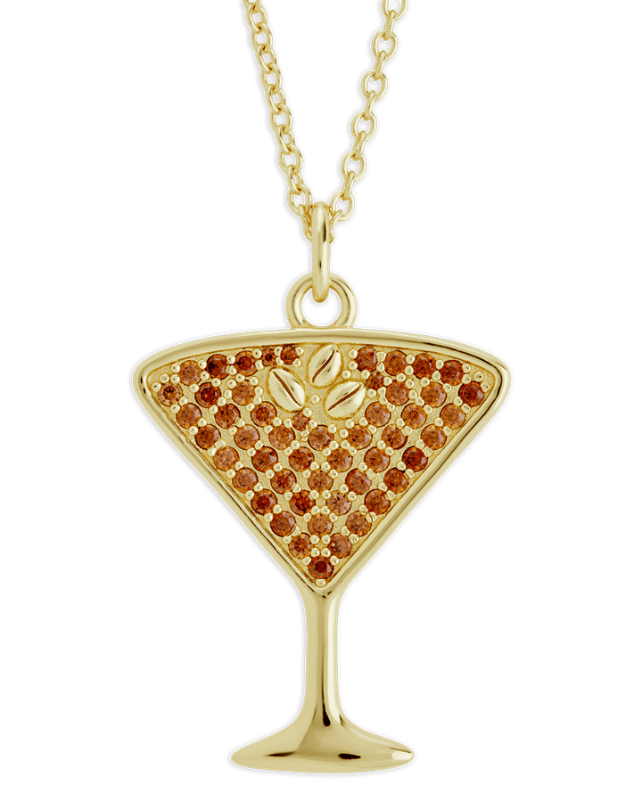 Espresso Martini Pave CZ Pendant