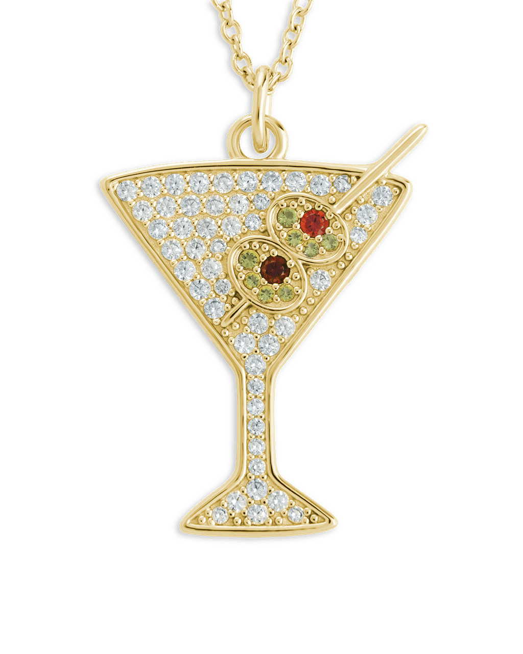 Dirty Martini Pave CZ Pendant
