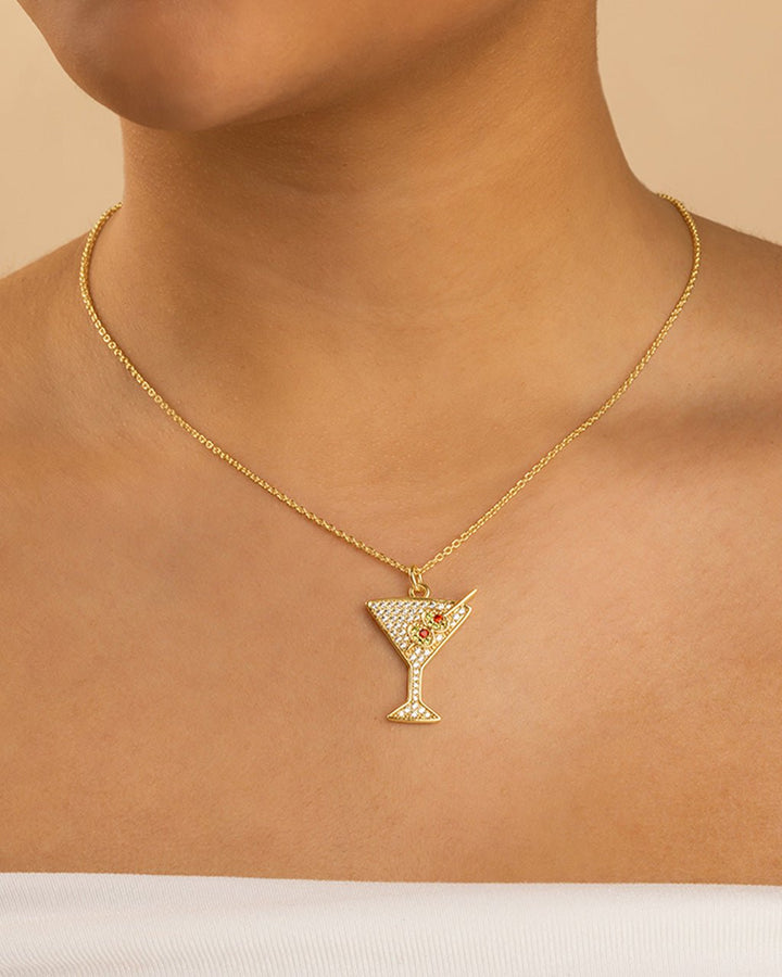 Dirty Martini Pave CZ Pendant