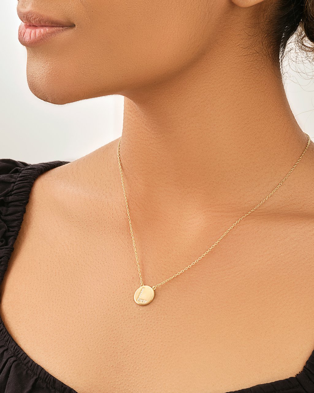 Round Initial Necklace